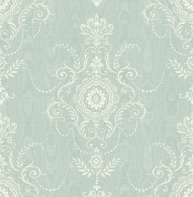 Colette Cameo Summer Sky by Seabrook Wallpaper French Country United States 60.75 27.55" 27" - Fabric Carolina -