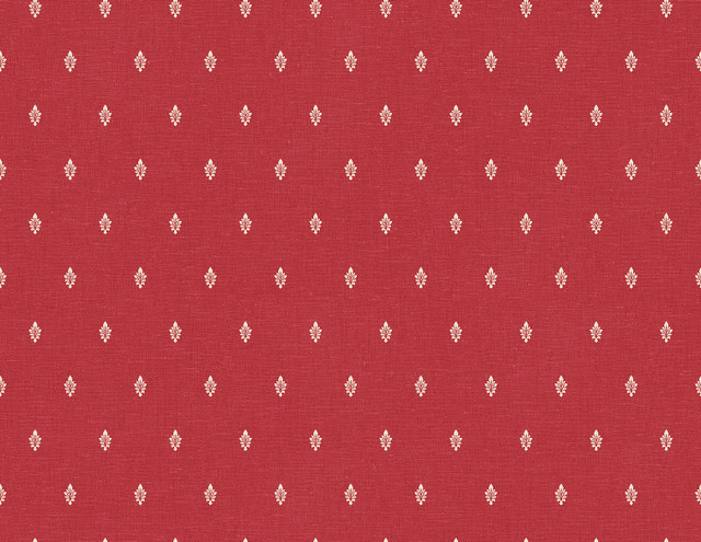 Petite Feuille Sprig Antique Ruby by Seabrook Wallpaper French Country United States 60.75 20.87" 27" - Fabric Carolina -