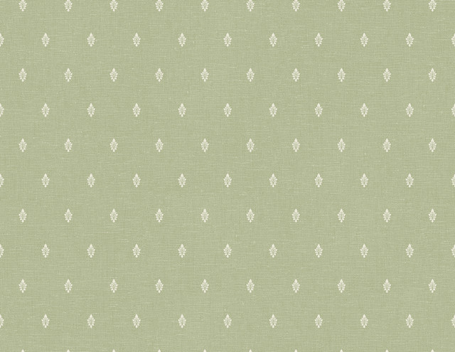 Petite Feuille Sprig Pomme by Seabrook Wallpaper French Country United States 60.75 20.87" 27" - Fabric Carolina -