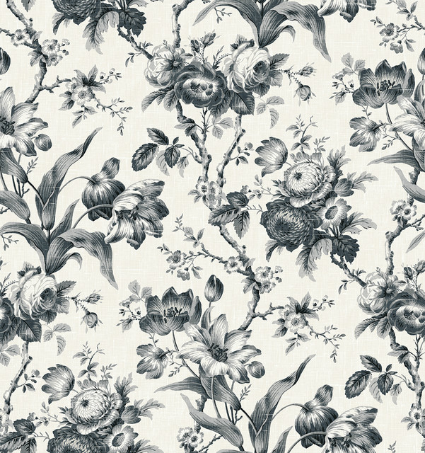 En Rose Poppy Seed by Seabrook Wallpaper French Country United States 60.75 28.74" 27" - Fabric Carolina -