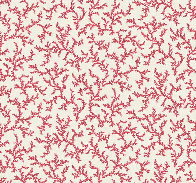 Corail Antique Ruby by Seabrook Wallpaper French Country United States 60.75 12.6" 27" - Fabric Carolina -