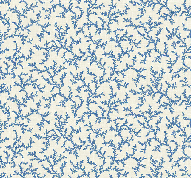 Corail Denim Wash by Seabrook Wallpaper French Country United States 60.75 12.6" 27" - Fabric Carolina -