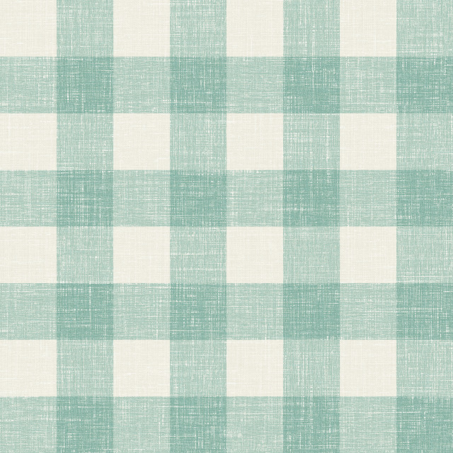 Bebe Gingham Minty Meadow by Seabrook Wallpaper French Country United States 60.75 6.75" 27" - Fabric Carolina -