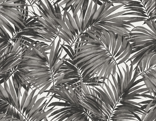 Cordelia Tossed Palms Onyx by Seabrook Wallpaper Coastal Haven United States 60.75 20.87" 27" - Fabric Carolina -