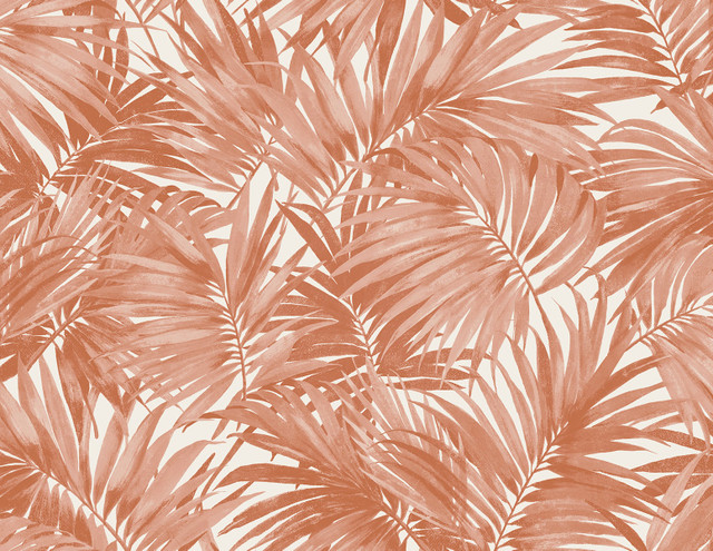 Cordelia Tossed Palms Coral by Seabrook Wallpaper Coastal Haven United States 60.75 20.87" 27" - Fabric Carolina -