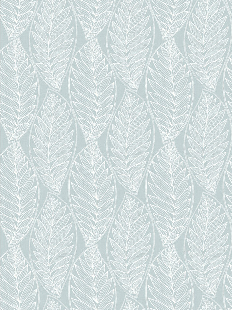 Kira Leaf Husk Cape Blue by Seabrook Wallpaper Summer House United States 60.75 12" 27" - Fabric Carolina -