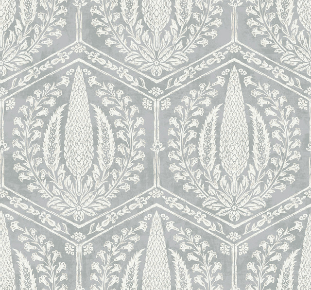 Cyrus Harvest Horizon Grey by Seabrook Wallpaper Summer House United States 60.75 25.2" 27" - Fabric Carolina -