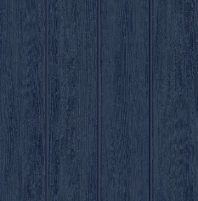 Faux Wood Panel Prepasted Naval Blue by Seabrook Wallpaper Prepasted Online United States 56.05 0" 20.5" - Fabric Carolina -