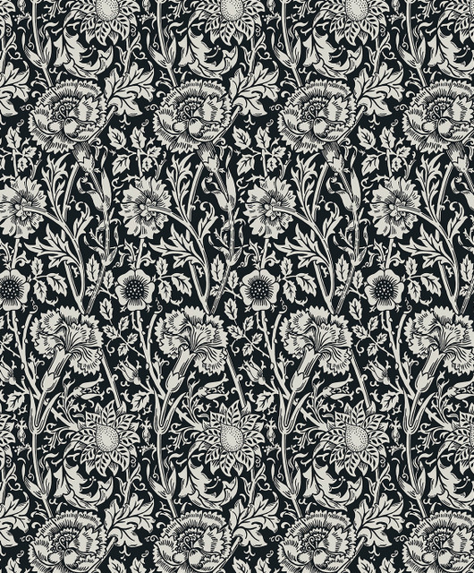 Tonal Floral Trail Ebony by Seabrook Wallpaper Legacy Prints Netherlands 57.5 18" 20.9" - Fabric Carolina -