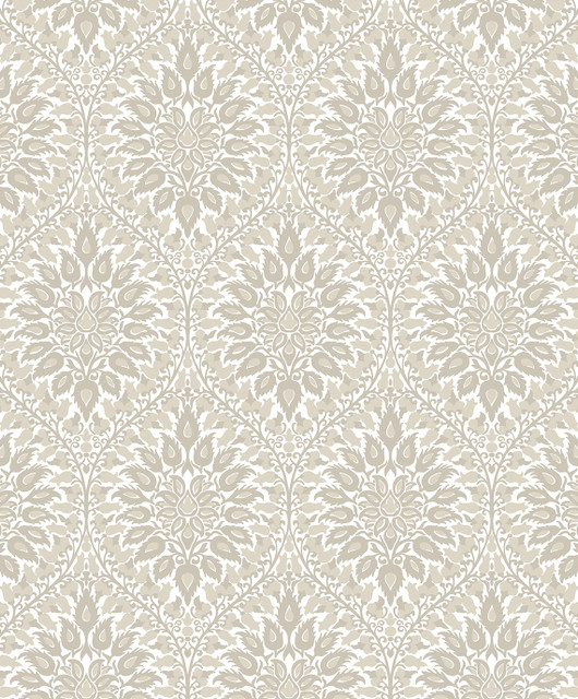 Luna Ogee Natural Cream by Seabrook Wallpaper Legacy Prints Netherlands 57.5 12.6" 20.9" - Fabric Carolina -