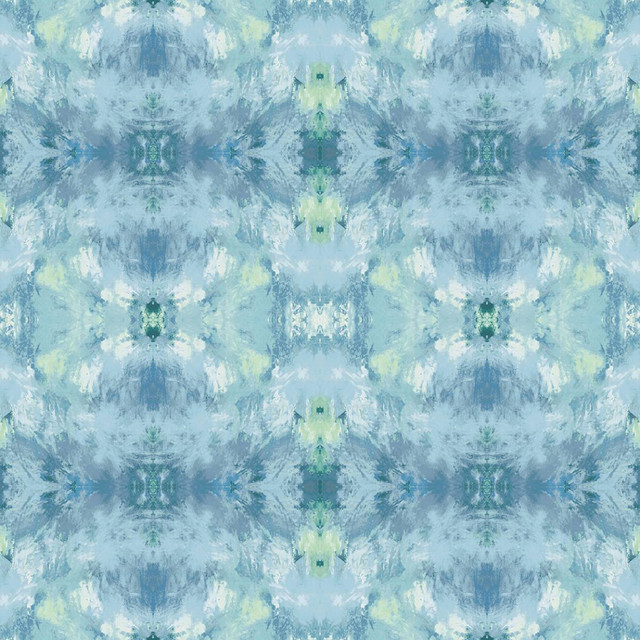 Kaleidoscope Blue by Seabrook Wallpaper West Boulevard Collection United States 60.75 13.5" 27" - Fabric Carolina -