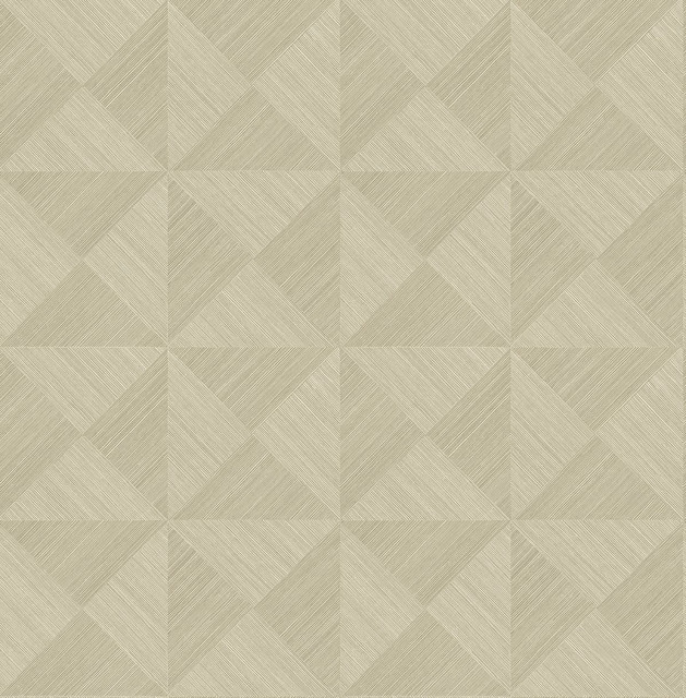 Geo Inlay Khaki by Seabrook Wallpaper Stacy Garcia Peel and Stick United States 30.75 10.43" 20.5" - Fabric Carolina -