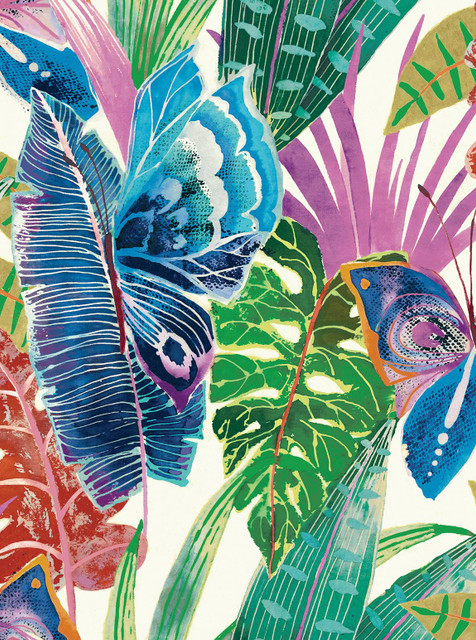 Mariposa Jewel Box by Seabrook Wallpaper Stacy Garcia Peel and Stick United States 30.75 27.5" 20.5" - Fabric Carolina -