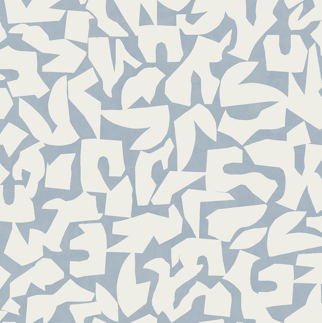 Graphic Geo Blue by Seabrook Wallpaper Stacy Garcia Peel and Stick United States 30.75 20.87" 20.5" - Fabric Carolina -