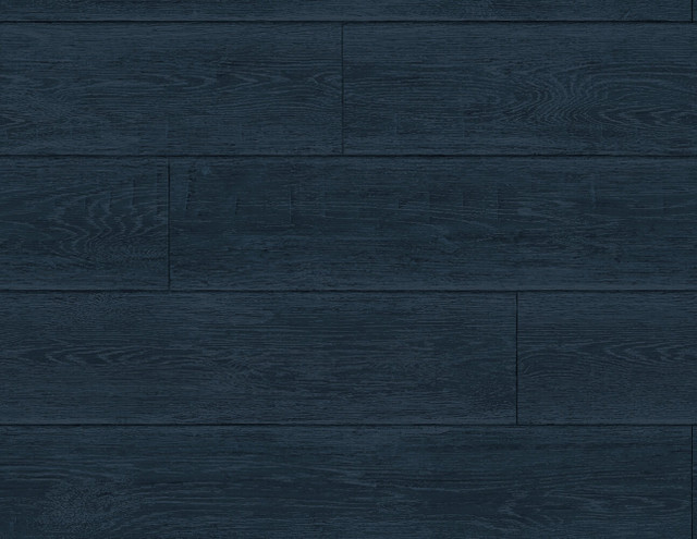 Rustic Shiplap Denim Blue by Seabrook Wallpaper Lillian August Peel and Stick United States 40.5 20.87" 27" - Fabric Carolina -