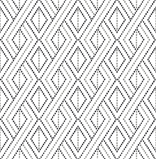 Boho Grid Alloy by Seabrook Wallpaper Lillian August Peel and Stick United States 30.75 5.22" 20.5" - Fabric Carolina -