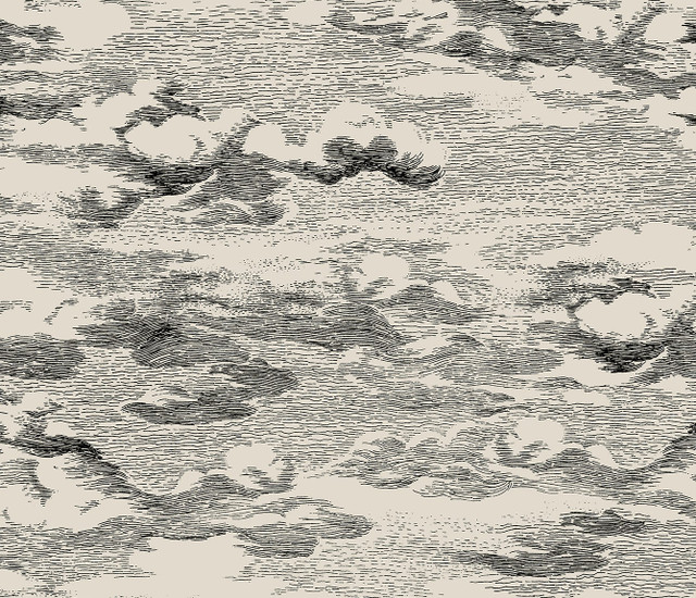 Clouds Beige & Black by Seabrook Wallpaper Harry & Grace Peel and Stick United States 30.75 18" 20.5" - Fabric Carolina -