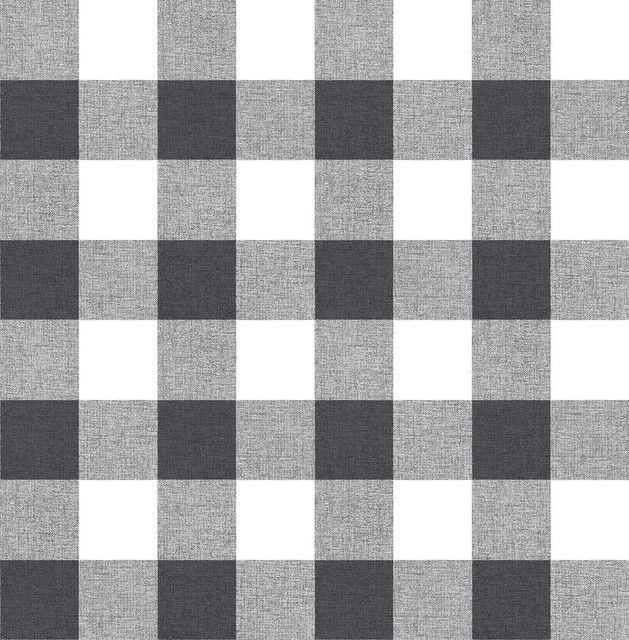 Picnic Plaid Charcoal by Seabrook Wallpaper NextWall Peel & Stick United States 30.75 6.95" 20.5" - Fabric Carolina -
