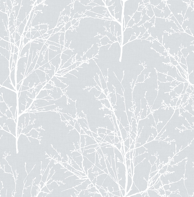 Tree Branches Daydream Gray by Seabrook Wallpaper NextWall Peel & Stick United States 30.75 20.87" 20.5" - Fabric Carolina -