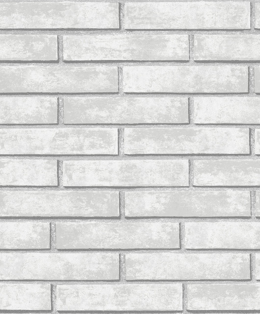 Monarch Brick Calcutta Grey by Seabrook Wallpaper NextWall Peel & Stick United States 30.75 25.2" 20.9" - Fabric Carolina -