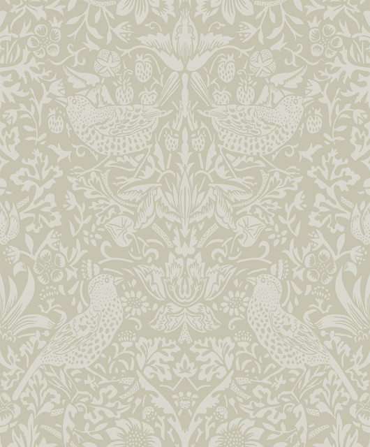 Tonal Bird Garden Neutral by Seabrook Wallpaper NextWall Peel & Stick Netherlands 31.35 25.2" 20.9" - Fabric Carolina -