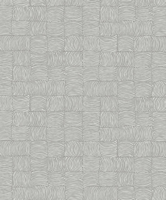 Organic Squares Fog Grey by Seabrook Wallpaper NextWall Peel & Stick Netherlands 31.35 12.6" 20.9" - Fabric Carolina -