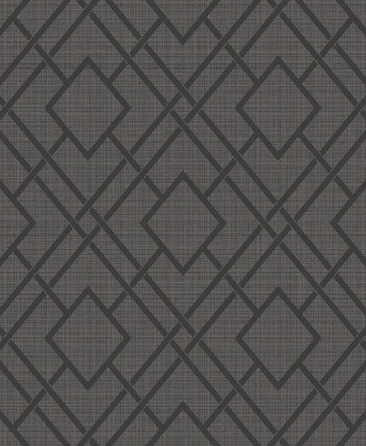 Diamond Trail Pewter & Charcoal by Seabrook Wallpaper NextWall Peel & Stick Netherlands 31.35 12.6" 20.9" - Fabric Carolina -