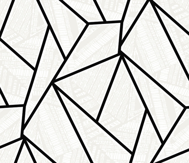 Vector Geo Ebony & Morning Fog by Seabrook Wallpaper NextWall Peel & Stick Netherlands 31.35 18" 20.9" - Fabric Carolina -