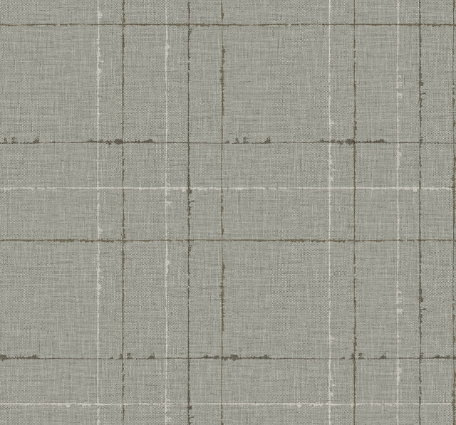Gorton Plaid Ash by Seabrook Wallpaper Fibers and Threads United States 60.75 12.6" 27" - Fabric Carolina -