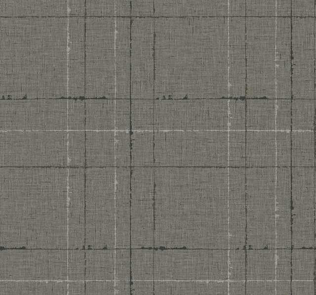 Gorton Plaid Mocha by Seabrook Wallpaper Fibers and Threads United States 60.75 12.6" 27" - Fabric Carolina -