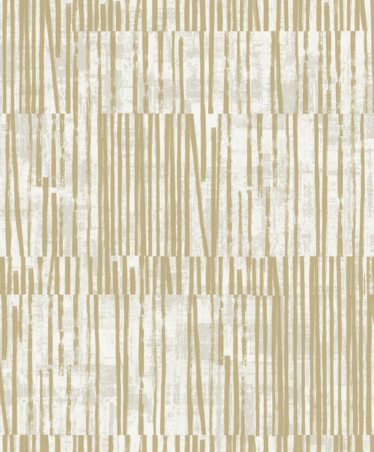 Serapha Lines Honey by Seabrook Wallpaper Neutral Elements Netherlands 57.5 25.2" 20.9" - Fabric Carolina -