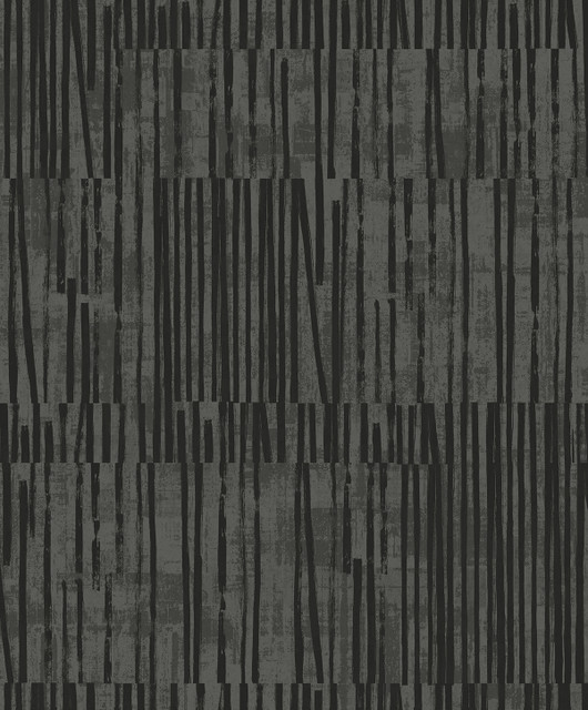 Serapha Lines Onyx by Seabrook Wallpaper Neutral Elements Netherlands 57.5 25.2" 20.9" - Fabric Carolina -