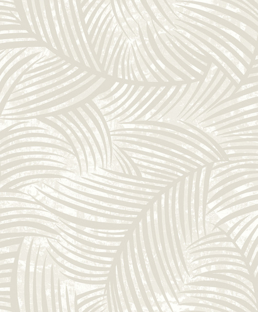 Zephyra Palms Oat Milk by Seabrook Wallpaper Neutral Elements Netherlands 57.5 25.2" 20.9" - Fabric Carolina -