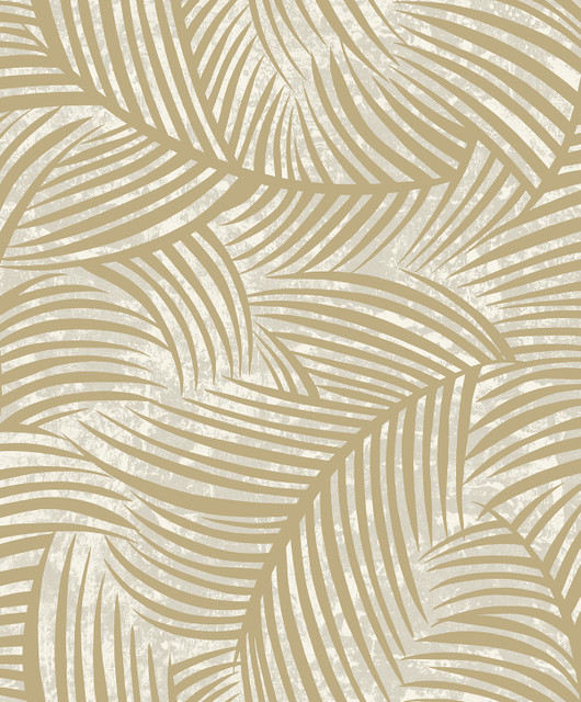 Zephyra Palms Toasted Almond by Seabrook Wallpaper Neutral Elements Netherlands 57.5 25.2" 20.9" - Fabric Carolina -