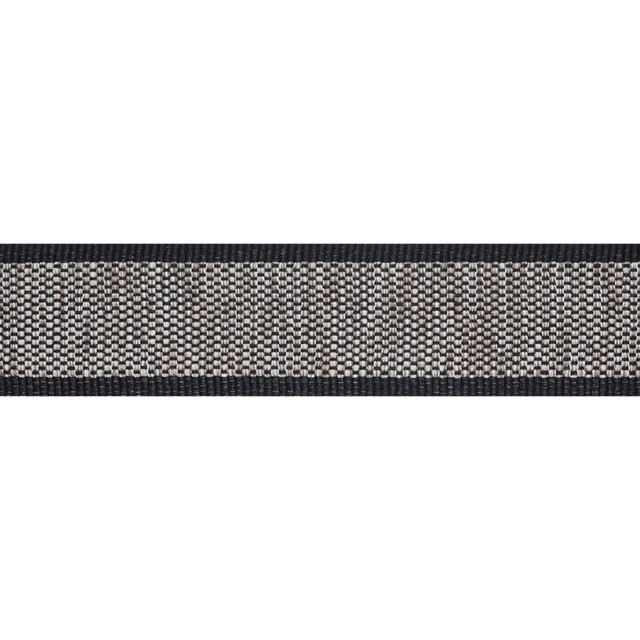 Fisher Tape Ebony E12400 by Thibaut Trim Thibaut Trim Fisher Tape Ebony E12400Trim TAPES & TRIMS VOL. 6 100% Recycled Solution Dyed Acrylic GERMANY </p><p>Repeat: H: , V: 2 - Fabric Carolina -
