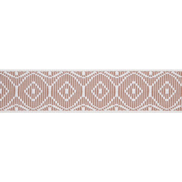 Knox Tape Terracotta E12445 by Thibaut Trim Thibaut Trim Knox Tape Terracotta E12445Trim TAPES & TRIMS VOL. 6 100% Recycled Polyester (UV) UNITED KINGDOM </p><p>Repeat: H: , V: 1.5 2 - Fabric Carolina -