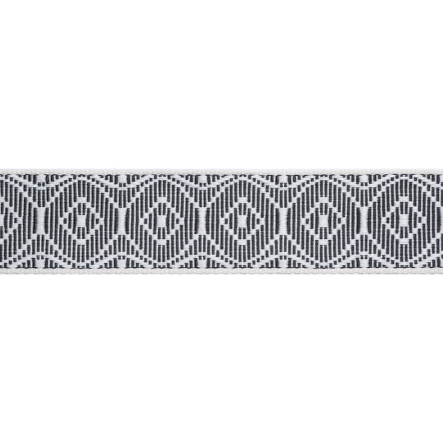 Knox Tape Onyx E12452 by Thibaut Trim Thibaut Trim Knox Tape Onyx E12452Trim TAPES & TRIMS VOL. 6 100% Recycled Polyester (UV) UNITED KINGDOM </p><p>Repeat: H: , V: 1.5 2 - Fabric Carolina -