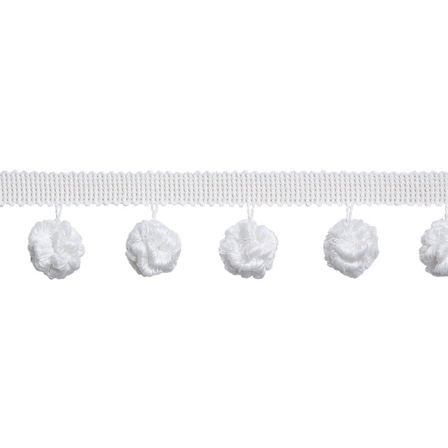 Florian Fringe Snow White E12438 by Thibaut Trim Thibaut Trim Florian Fringe Snow White E12438Trim TAPES & TRIMS VOL. 6 100% Recycled Polyester (UV) UNITED KINGDOM </p><p>Repeat: H: , V: 1.75 0.62 - Fabric Carolina -