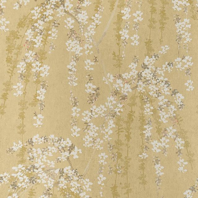 Weeping Blossom Gold T24455 by Thibaut Wallpaper Thibaut Wallpaper Weeping Blossom Gold T24455Wallpaper YUTORI Non Woven UNITED KINGDOM </p><p>Repeat: H: , V: 64.5 27 - Fabric Carolina -