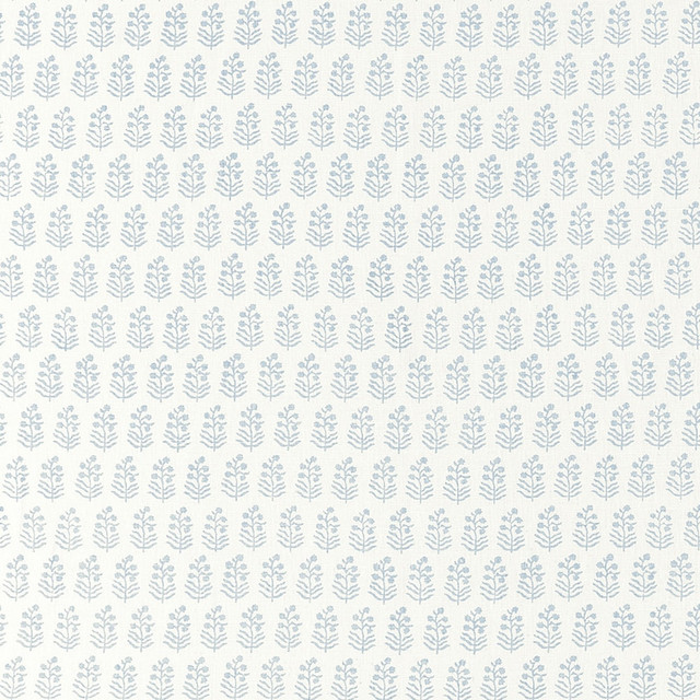 Chloe Blue on White by Anna French Fabric Anna French Fabric Chloe Blue on WhiteFabric CLERMONT FABRIC BOOK 100% Linen INDIA </p><p>Repeat: H: 4.5, V: 5.87 54  - Fabric Carolina -