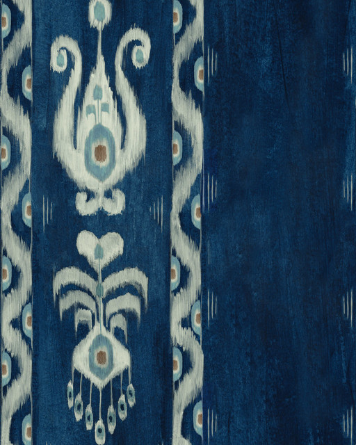 KIRALY Indigo Wallpaper (WP30271) by Mind The Gap | WP30271 | TRANSYLVANIAN RHAPSODY | 1 roll x 52 x 1000 cm / 20.5 x 393.7in | 0.52m / 20.5in | 10m / 393.7in | 5.20sqm / 55.9sq ft | L70xm / L27.5in | Blue, Light Blue | Non-woven Satin | Paste the wall | 1 roll in a box | Fabric Carolina | https://www.fabriccarolina.com/