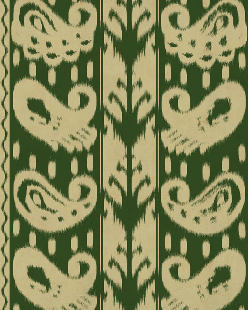 ERZSEBET Dill Wallpaper (WP30290) by Mind The Gap | WP30290 | TRANSYLVANIAN RHAPSODY | 1 roll x 52 x 1000 cm / 20.5 x 393.7in | 0.52m / 20.5in | 10m / 393.7in | 5.20sqm / 55.9sq ft | L70xm / L27.5in | Taupe, Green | Non-woven Satin | Paste the wall | 1 roll in a box | Fabric Carolina | https://www.fabriccarolina.com/