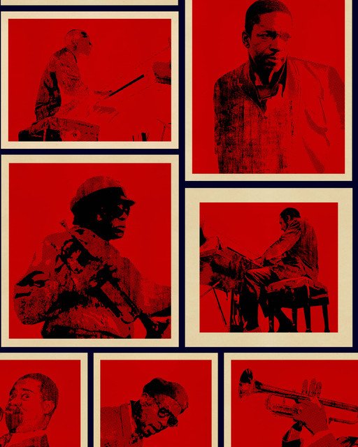 COTTON CLUB Wallpaper (WP20873) by Mind The Gap | WP20873 | JAZZ LIVE | 3 rolls x 52 x 300 cm / 20.5 x 118.1in | 0.52m / 20.5in | 300 cm / 393.7in | 4.68sqm / 50sq ft | 300cm / 118.1in | Black, Red, Cream | Non-woven Satin | Paste the wall | 3 rolls in a box | Fabric Carolina | https://www.fabriccarolina.com/