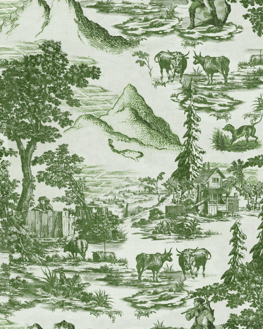 TOILE DU TYROL Evergreen Wallpaper (WP30146) by Mind The Gap | WP30146 | TYROL APRES-SKI | 1 roll x 52x1000 cm / 20.5x393.7 in | 0.52m / 20.5in | 10m / 393.7in | 5.20sqm / 55.9sq ft | 52cm / 20.5in | Green, Light Green | Non-woven Satin | Paste the wall | 1-roll in a box | Fabric Carolina | https://www.fabriccarolina.com/