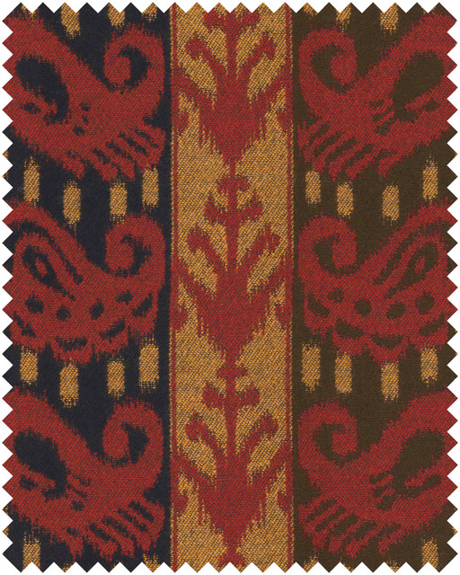 ERZSEBET Woven Fabric (FB00192) by Mind The Gap | FB00192 | TRANSYLVANIAN RHAPSODY | Taupe, Blue, Red, Brown | Meter | 137(±5%)x100 | (W)34.5 x (L)48cm / (W)13.5 x (L)18.8 in | Tumble Wash | 27% Acrylic, 32% Cotton, Other Fibers | Fabric Carolina | https://www.fabriccarolina.com/