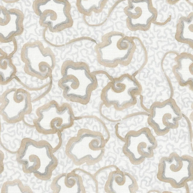 7903 Waterlily 5 Driftwood by Aoc Fabric