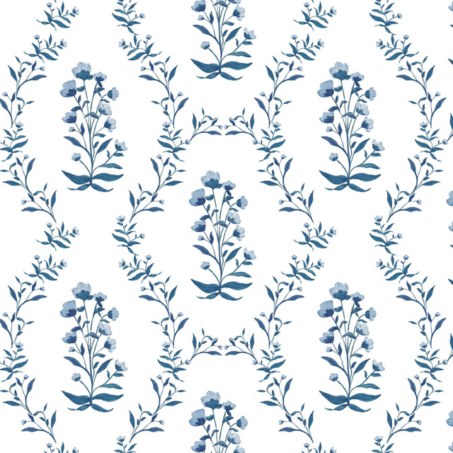 W7907 Perennials 2 Chambray by Aoc Wallcovering
