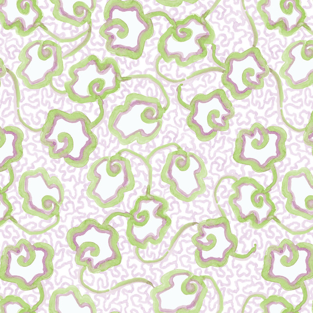 W7903 Waterlily 3 Lilac by Aoc Wallcovering