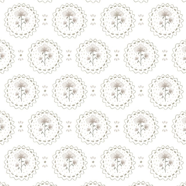 W7912 Orchard 1 Stone by Aoc Wallcovering