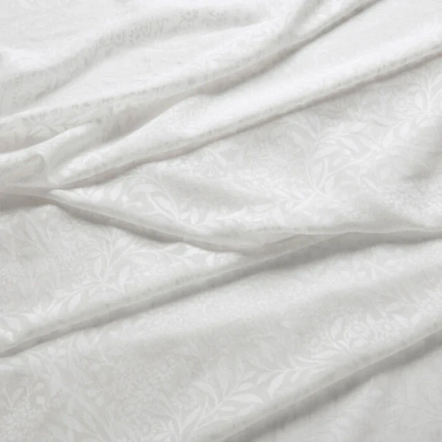 7919 Michaelmas Daisy Sheer 1 Snow by Wmah Fabric
